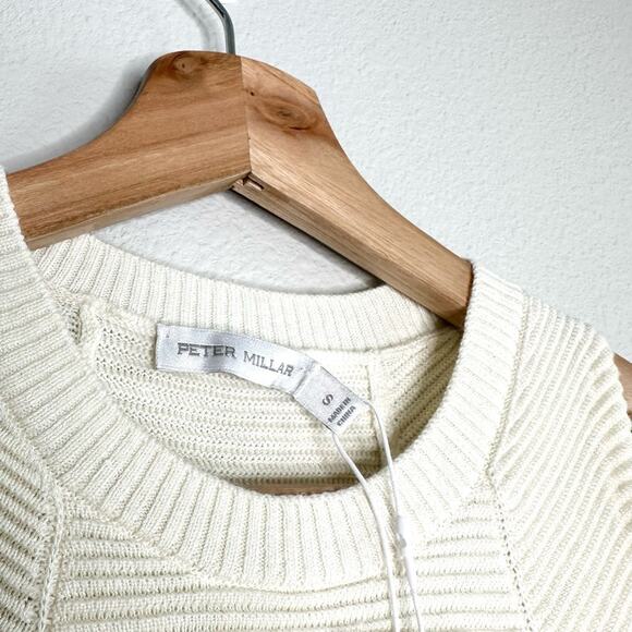 NWT PETER MILLAR WOMEN'S CAMPBELL OTTOMAN RIB SLEEVELESS SWEATER SMALL - Picture 6 of 7